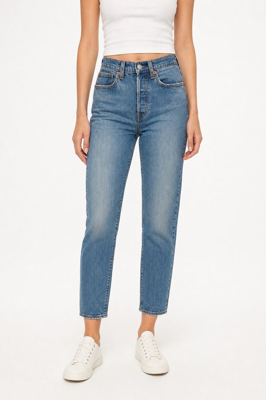Levi's Premium Wedgie Straight Jeans Women W27 High Rise Button Fly Y2K School